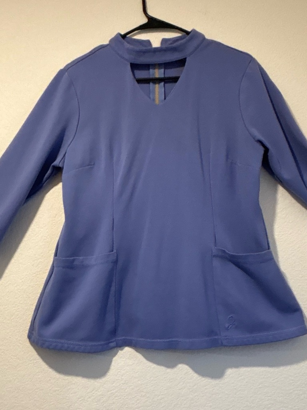 Jaanuu Periwinkle Long Sleeve V-Notch Top
